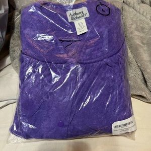Purple robe with snaps